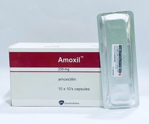 Amoxil 250mg GSK by 10 Tablet strips