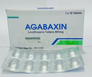 AGABAXIN Levofloxacine 500mg By 10 Tablet Pack