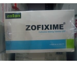 ZOFIXIME Cefixime 400mg By 10 Tablets Packet
