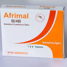 Afrimal ACT 80/4800mg Artemether And Lumfentrine By 6 Tablet Pack