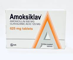 Amoksiklav 625mg Amoxicillin 500mg Clavulanic acid 125mg By 15 Film Coated Tablet Strip